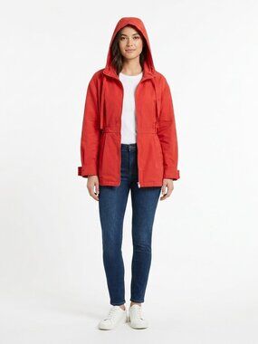 Prada Milano Red Silk Lightweight Sporty-Chic Anorak Windbreaker